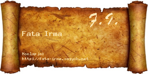 Fata Irma névjegykártya